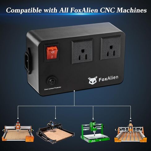 FoxAlien Relay Module Relay Switch for CNC Router Machines, Routers and Dust Collector Synchronously Control (110V US Sockets & Plug, for All FoxAlien Machines) in Saudi Arabia