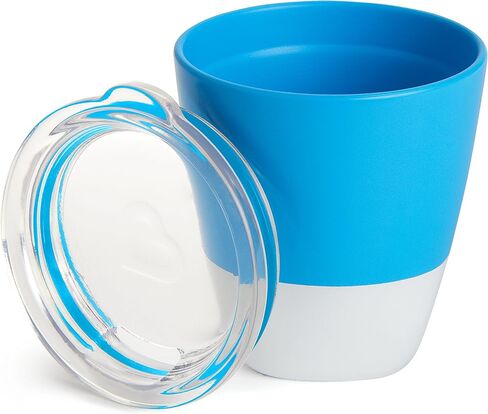مجموعة مستلزمات تغذية الأطفال الصغار Color Me Hungry مكونة من 7 قطع من Munchkin®، تتضمن أطباق ووعاء وكوب مفتوح وأدوات في صندوق هدايا، باللون الأزرق in Saudi Arabia