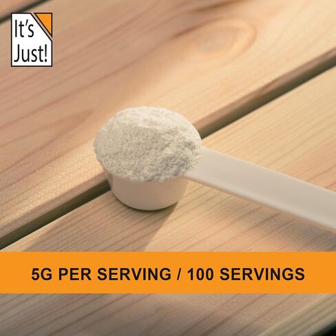 It's Just! - L-Glutamine Powder, Unflavored, Amino Acid, Faster Muscle Recovery, Leaky Gut, Digestive Support (500 Grams / 100 Servings) in Saudi Arabia