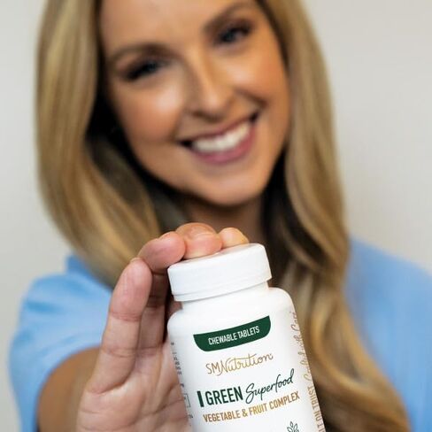 مكملات غذائية خضراء فائقة (60 قرصًا) عضوية فائقة - أكثر من 28 فاكهة وخضروات بما في ذلك البرسيم والشعير والسبانخ والبروكلي - عضوي معتمد، غير معدّل وراثياً وفول الصويا - سموكي ماونتن نيوتريشن in Kuwait