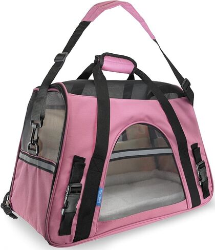 حاملات حيوانات اليفة معتمدة من شركات الطيران من باوز اند بالز مع سرير من الصوف للكلاب والقطط - بيت ناعم الجوانب - مصمم حديثًا لعام 2018 in Kuwait