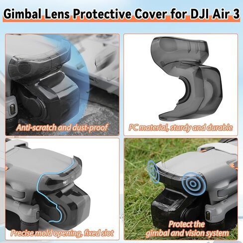 O'woda Air 3 Gimbal Protector Kit: Camera Lens Cover Cap + Lens Sun Hood Sunshade Gimbal Guard + Tempered Films (2 Sets), 3-in-1 Lens Protection Accessories for DJI Air 3 in Saudi Arabia