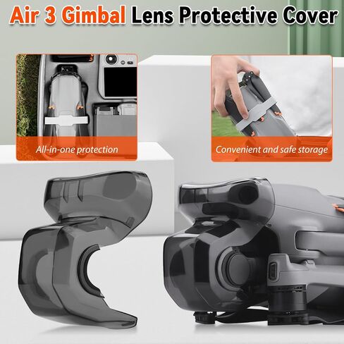 O'woda Air 3 Gimbal Protector Kit: Camera Lens Cover Cap + Lens Sun Hood Sunshade Gimbal Guard + Tempered Films (2 Sets), 3-in-1 Lens Protection Accessories for DJI Air 3 in Saudi Arabia