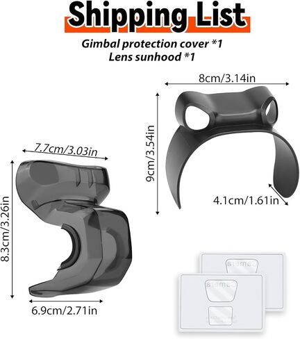 O'woda Air 3 Gimbal Protector Kit: Camera Lens Cover Cap + Lens Sun Hood Sunshade Gimbal Guard + Tempered Films (2 Sets), 3-in-1 Lens Protection Accessories for DJI Air 3 in Saudi Arabia