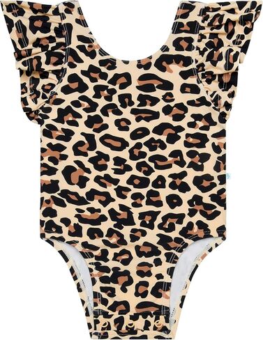 Posh Peanut Lana Leopard - بدلة سباحة أساسية مكشكشة بأكمام قصيرة - قطعة واحدة - 18-24 شهرًا in Saudi Arabia