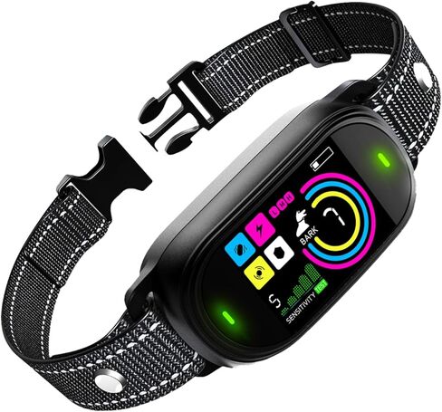 Tesitehi Dog Bark Collar, Bark Collar for Small Medium Large Dogs, Smart AI Dual Recognition Anti Bark Collar, Rechargeable Automatic Stop Dog Barking Collars with 3 Adjustable Shock Modes Activated in Kuwait