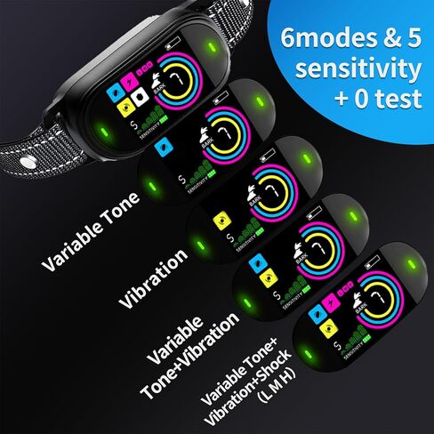 Tesitehi Dog Bark Collar, Bark Collar for Small Medium Large Dogs, Smart AI Dual Recognition Anti Bark Collar, Rechargeable Automatic Stop Dog Barking Collars with 3 Adjustable Shock Modes Activated in Kuwait