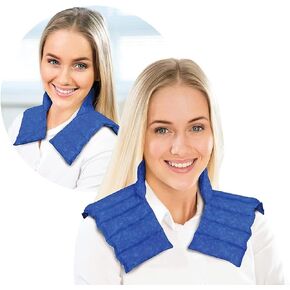 Nature Creation Reusable Microwave Heat Pad - Microwave Heating Pad for Neck, Shoulders & Upper Back, Cold Compress & Hot Pack, Heat Pack Warming Pad, Microwavable Heating Pads, Blue Flowers 1 Pack