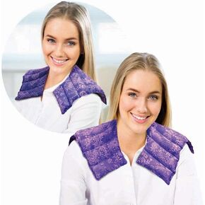 Nature Creation Reusable Microwave Heat Pad - Microwave Heating Pad for Neck, Shoulders & Upper Back, Cold Compress & Hot Pack, Heat Pack Warming Pad, Microwavable Heating Pads, Blue Flowers 1 Pack
