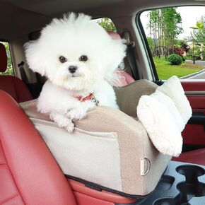 Dog Car Seat for Small Dog Pickup Center Console Seat Pet Booster Seat for Car Puppy Car Seat for Small Dogs (Gray+Orange) in Kuwait