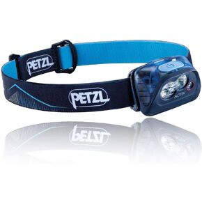 Petzl ACTIK Headlamp - Compact Multi-Beam 350 Lumen Headlamp with Red Lighting for Hiking, Climbing, and Camping - Blue in Kuwait