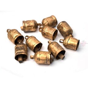 Sparkle Dreams Shabby Chic Bells Made of Tin 10 Pieces Rustic Small Cow Bells for Crafts Christmas Tree Jingle Hanging Bells Without Rope in Kuwait