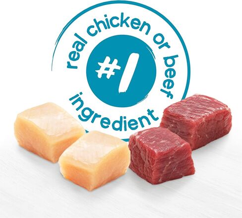 إنكريدي بايتس المفيدة مع الدجاج ونكهة لحم الخنزير المقدد الطبيعية ونكهة شريحة لحم بورتيرهاوس - حزمة متنوعة من أغذية الكلاب الرطبة - (12) 3.5 أوقية. علب in Kuwait