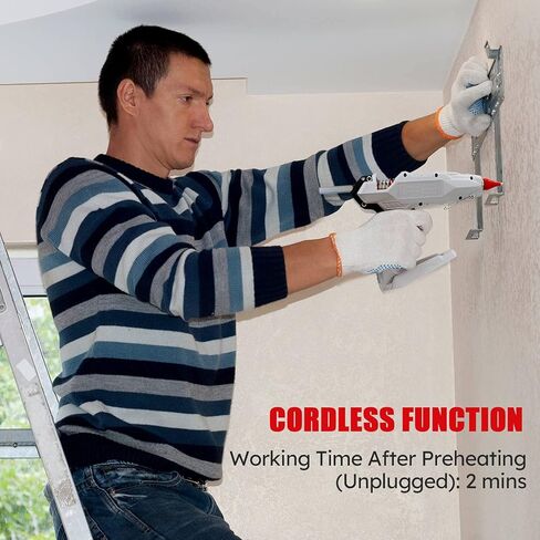 مسدس غراء صناعي من KeLDE - مسدس غراء ساخن احترافي عالي التحمل بقدرة 300 وات مع 10 قطع من أعواد الغراء الساخن عالية الالتصاق للمشاريع الصناعية والنجارة وإصلاح المنازل والحرف اليدوية in Kuwait