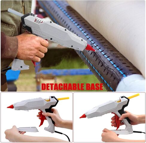 مسدس غراء صناعي من KeLDE - مسدس غراء ساخن احترافي عالي التحمل بقدرة 300 وات مع 10 قطع من أعواد الغراء الساخن عالية الالتصاق للمشاريع الصناعية والنجارة وإصلاح المنازل والحرف اليدوية in Kuwait