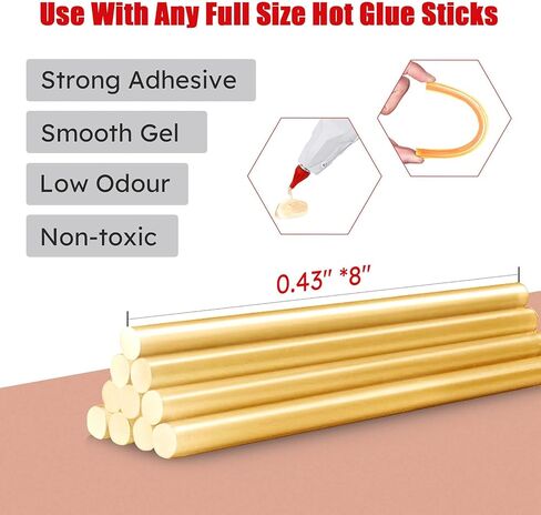 مسدس غراء صناعي من KeLDE - مسدس غراء ساخن احترافي عالي التحمل بقدرة 300 وات مع 10 قطع من أعواد الغراء الساخن عالية الالتصاق للمشاريع الصناعية والنجارة وإصلاح المنازل والحرف اليدوية in Kuwait