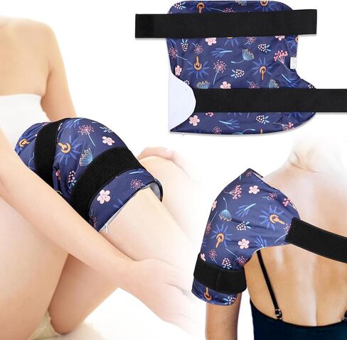 وسادة تدفئة قابلة لإعادة الاستخدام في الميكروويف من ليكالوس للركبتين والأكتاف والمعدة والظهر مع حرارة رطبة، ولف بذر الكتان للرقبة والكتف للتشنجات والعضلات والمفاصل والركبتين والظهر والرقبة والكتفين in Kuwait