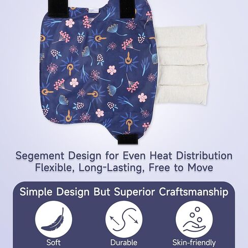 وسادة تدفئة قابلة لإعادة الاستخدام في الميكروويف من ليكالوس للركبتين والأكتاف والمعدة والظهر مع حرارة رطبة، ولف بذر الكتان للرقبة والكتف للتشنجات والعضلات والمفاصل والركبتين والظهر والرقبة والكتفين in Kuwait