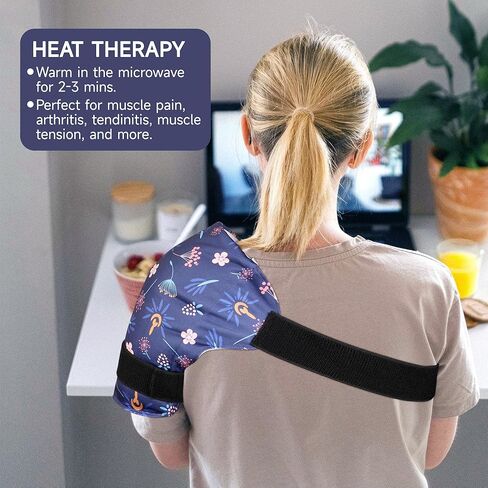 وسادة تدفئة قابلة لإعادة الاستخدام في الميكروويف من ليكالوس للركبتين والأكتاف والمعدة والظهر مع حرارة رطبة، ولف بذر الكتان للرقبة والكتف للتشنجات والعضلات والمفاصل والركبتين والظهر والرقبة والكتفين in Kuwait