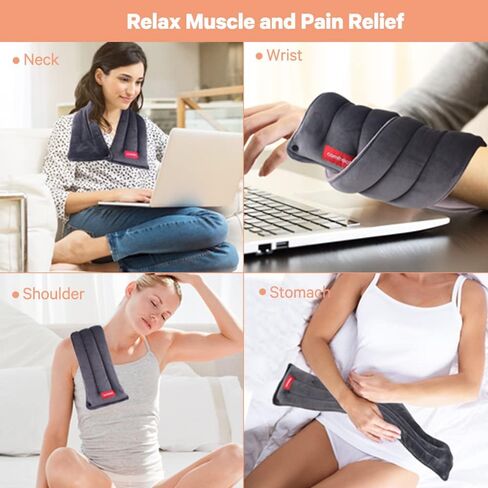 Comfheat Moist Heating Pad for Neck and Shoulders Microwavable Weight Neck Heating Pad, Neck Pack Wrap Warm Compress Therapy Pad for Neck Pain, Joints and Muscle Ache (6 x 24'') in Kuwait