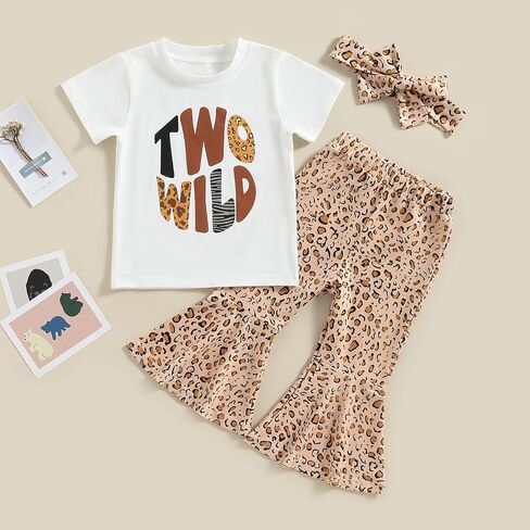 Toddler Baby Girl Birthday Outfits 1st 2nd 3rd 4th 5th Groovy Tshirt Tops Flared Pants with Headband Set in Saudi Arabia