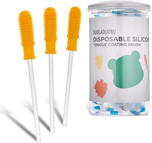 مجموعة تنظيف اللسان من السيليكون للاطفال من الفزون - للاستعمال مرة واحدة in Kuwait