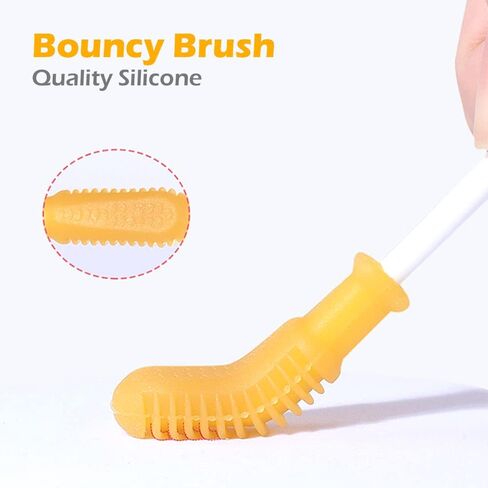 مجموعة تنظيف اللسان من السيليكون للاطفال من الفزون - للاستعمال مرة واحدة in Kuwait