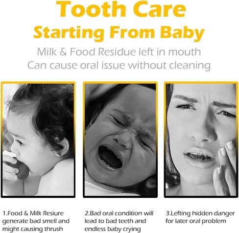 مجموعة تنظيف اللسان من السيليكون للاطفال من الفزون - للاستعمال مرة واحدة in Kuwait