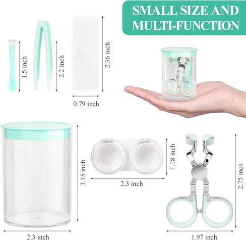 سوتنغ مجموعة ادوات ازالة العدسات اللاصقة وادخال العدسات اللاصقة مع كوب شفط ومزيل للعدسات اللاصقة وملاقط وحافظة للعدسات اللاصقة، سهلة الادخال او ازالة العدسات اللاصقة in Kuwait