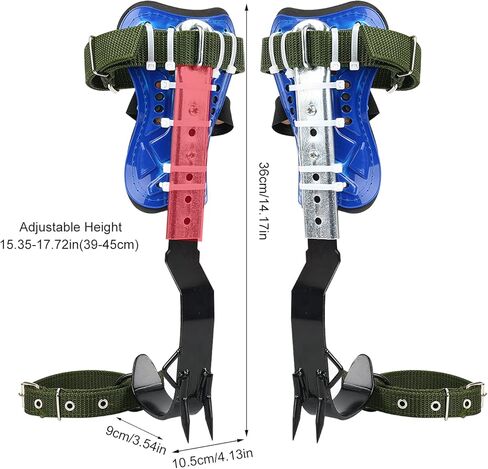 WMLBK Adjustable Tree Climbing Spikes with 5 Point Safety Belt Lanyard, Tree Climbing Spike Set Tool - Tree Climbing Gear Non-Slip Pedal for Picking Fruit, Indoor and Outdoor Sports in Kuwait