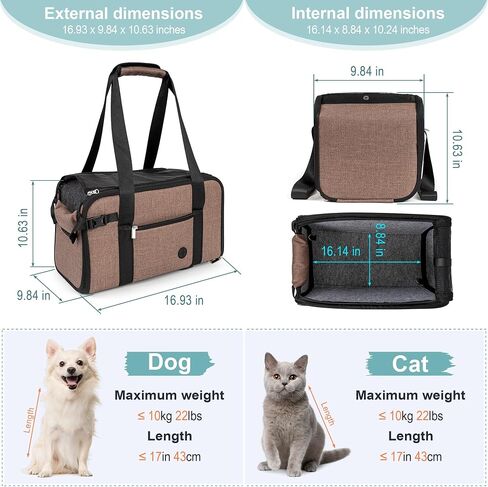 Pet Dog Car Seat for Small Dog Large Center Console Dog Car Seat for Puppy Cat Dog Travel Protable Booster Seat Anti-Slip Dog Car Bed Carseat PU Leather 0-22 lbs Gray in Saudi Arabia
