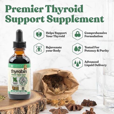 Thyrobin - Advanced Thyroid Support Supplement - Liquid Delivery for Better Absorption - Iodine, Stinging Nettle, Kelp, Astragalus, Ashwagandha & More! in Saudi Arabia