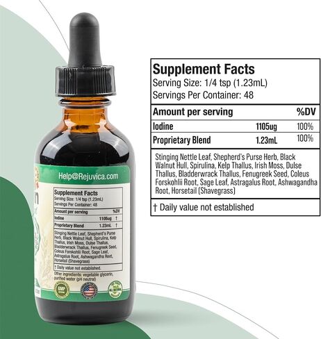 Thyrobin - Advanced Thyroid Support Supplement - Liquid Delivery for Better Absorption - Iodine, Stinging Nettle, Kelp, Astragalus, Ashwagandha & More! in Saudi Arabia