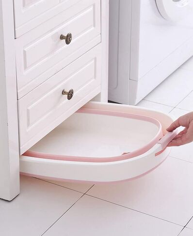 Foldable Ferret Bathtub with Drainage Hole - Plastic Collapsible Small Animal Swimming Pool Multifunctional Portable Folding Washing Tub for Ferret Guinea Pig Bearded Dragon Kitten Puppy (Blue) in Saudi Arabia