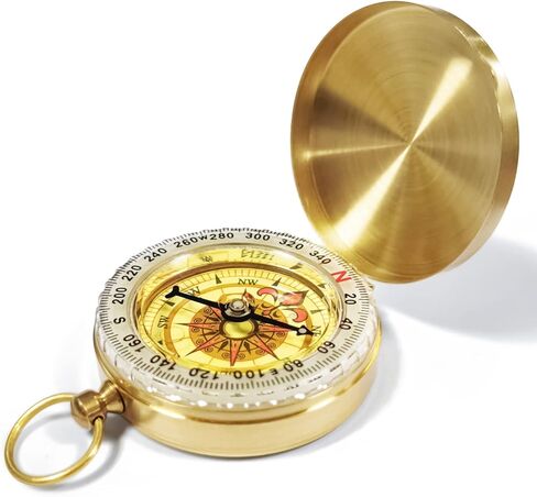 Bahfir Camping Survival Compass for Hiking, Pocket Compass for Kids, Glow in The Dark Compass for Camping Hunting, Outdoor Military Navigation Tool in Saudi Arabia