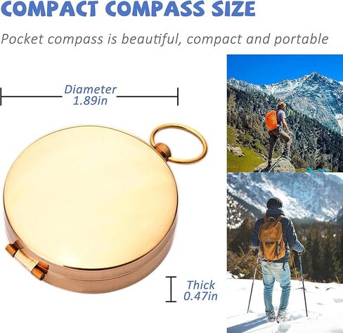 Bahfir Camping Survival Compass for Hiking, Pocket Compass for Kids, Glow in The Dark Compass for Camping Hunting, Outdoor Military Navigation Tool in Saudi Arabia