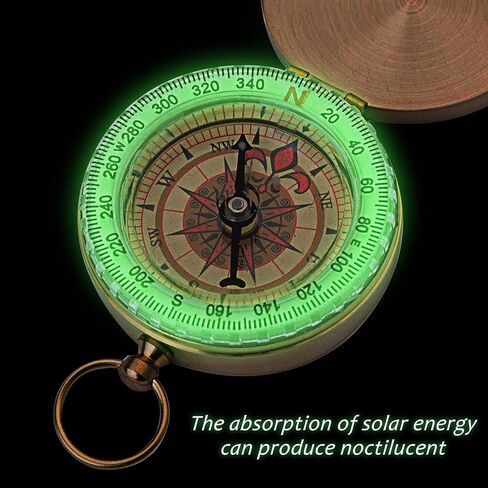 Bahfir Camping Survival Compass for Hiking, Pocket Compass for Kids, Glow in The Dark Compass for Camping Hunting, Outdoor Military Navigation Tool in Saudi Arabia