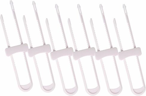 Dreambaby Sliding Cabinet Locks - Child Proof Cabinet Latches - For Kitchen, Bathroom Storage Doors Handles & Knobs - Suitable for Round & D-Shaped Handles - 3 Pack - White - Model L183 | Child Proof Cabinet Locks - Fits Round & D-Shaped Handles - Sliding in Saudi Arabia