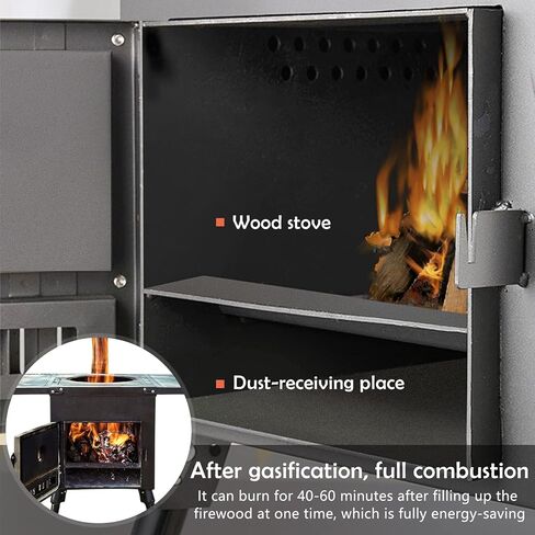 بانجوهو٨٨ موقد حرق الخشب، موقد خشبي للتخييم، موقد تخييم محمول لحرق الخشب للخيمة، مواقد خشبية للتدفئة المنزلية والتخييم وصيد الأسماك في الجليد والطبخ والمشي لمسافات طويلة والسفر in Kuwait