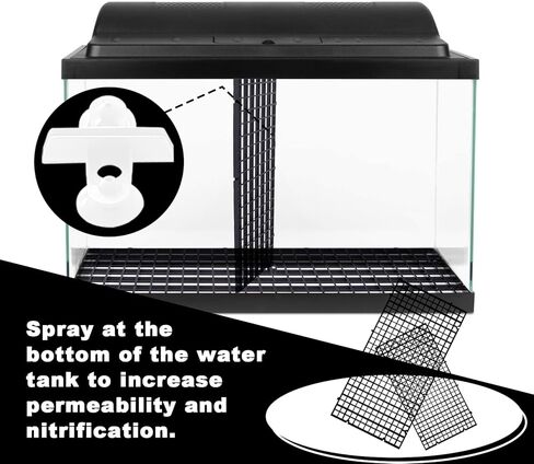 Aquarium Egg Crate, 16PCS 11.8x5.9in Egg Crate Light Diffuser Aquarium Divider, Aquarium Fish Tank Divider with 10 Glass Clip Plastic Grid Divider for Aquarium Fish Tank Bottom Isolation(Black,White) in Kuwait