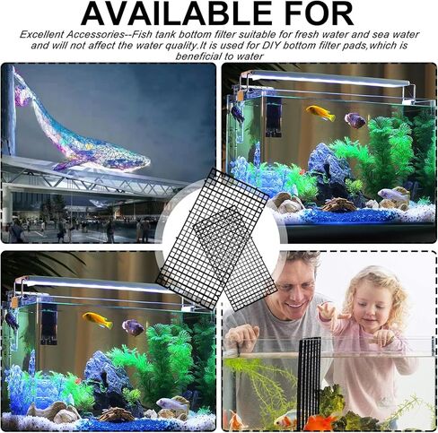 Aquarium Egg Crate, 16PCS 11.8x5.9in Egg Crate Light Diffuser Aquarium Divider, Aquarium Fish Tank Divider with 10 Glass Clip Plastic Grid Divider for Aquarium Fish Tank Bottom Isolation(Black,White) in Kuwait