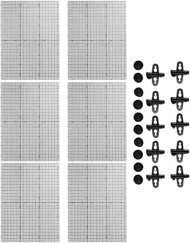 ايبتوبوم مجموعة واحدة من قفص بيض بلاستيكي لحوض السمك، صينية تقسيم شبكية سوداء لحوض الاسماك، صينية تقسيم شبكية معزولة لحوض السمك للتكاثر المختلط، 6 فواصل و10 فواصل in Kuwait
