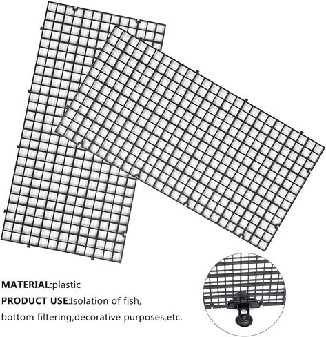 ايبتوبوم مجموعة واحدة من قفص بيض بلاستيكي لحوض السمك، صينية تقسيم شبكية سوداء لحوض الاسماك، صينية تقسيم شبكية معزولة لحوض السمك للتكاثر المختلط، 6 فواصل و10 فواصل in Kuwait