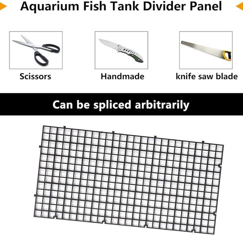 ايبتوبوم مجموعة واحدة من قفص بيض بلاستيكي لحوض السمك، صينية تقسيم شبكية سوداء لحوض الاسماك، صينية تقسيم شبكية معزولة لحوض السمك للتكاثر المختلط، 6 فواصل و10 فواصل in Kuwait