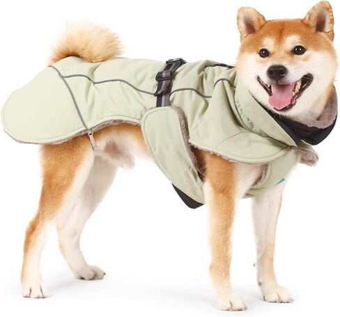 Laifug Dog Cold Weather Coats, Gray Blue Two Legs Dog Winter Coat with Elastic Adjustment Rope and Double Traction Ring, Waterproof Windproof Cold Weather Dog Clothes for Small to Extra Large Dogs in Kuwait