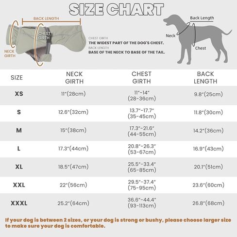 Laifug Dog Cold Weather Coats, Gray Blue Two Legs Dog Winter Coat with Elastic Adjustment Rope and Double Traction Ring, Waterproof Windproof Cold Weather Dog Clothes for Small to Extra Large Dogs in Kuwait