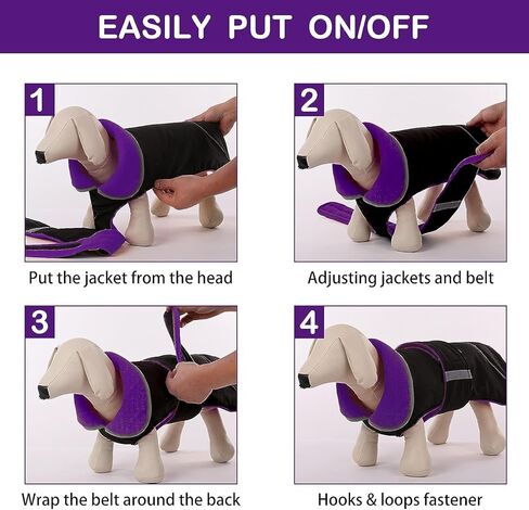 denterun عكسها الشتاء الدافئة الكلب سترة عاكسة يندبروف دافئ الطقس البارد جرو معطف طارد المياه سترة سميكة الصوف الملابس مع تسخير / المقود ثقب لX-كبيرة الكلاب سنوسويت، الأحمر in Kuwait