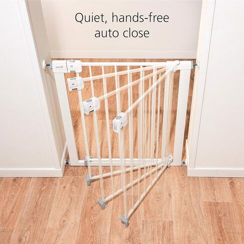 Safety 1st Easy Install Baby Gate for Doorways, Auto-Close Pressure-Mounted Magnetic Latch, Indoor Dog Gates, No Drilling, Fits 29"-38", White in Saudi Arabia