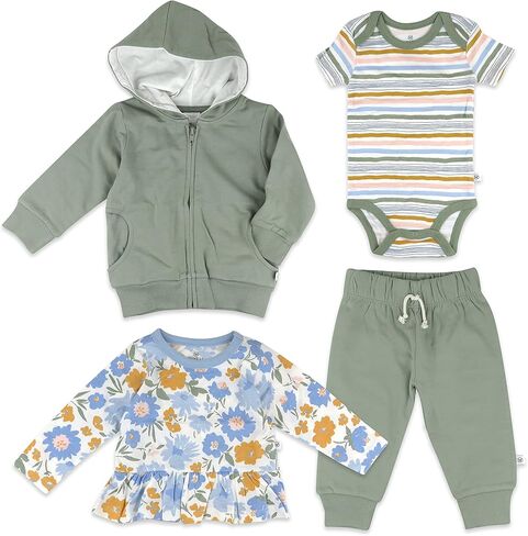 مجموعات هدايا HonestBaby Multipack من الملابس المتطابقة 100% من القطن العضوي للأطفال حديثي الولادة من الأولاد والبنات للجنسين (LEGACY) in Saudi Arabia