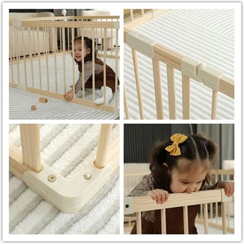 Baby Playpen Play Fence Gate Play Pen Wood Large,Playpens for Babies and Toddlers Kids Indoor,Baby Play Yards Gym in Saudi Arabia